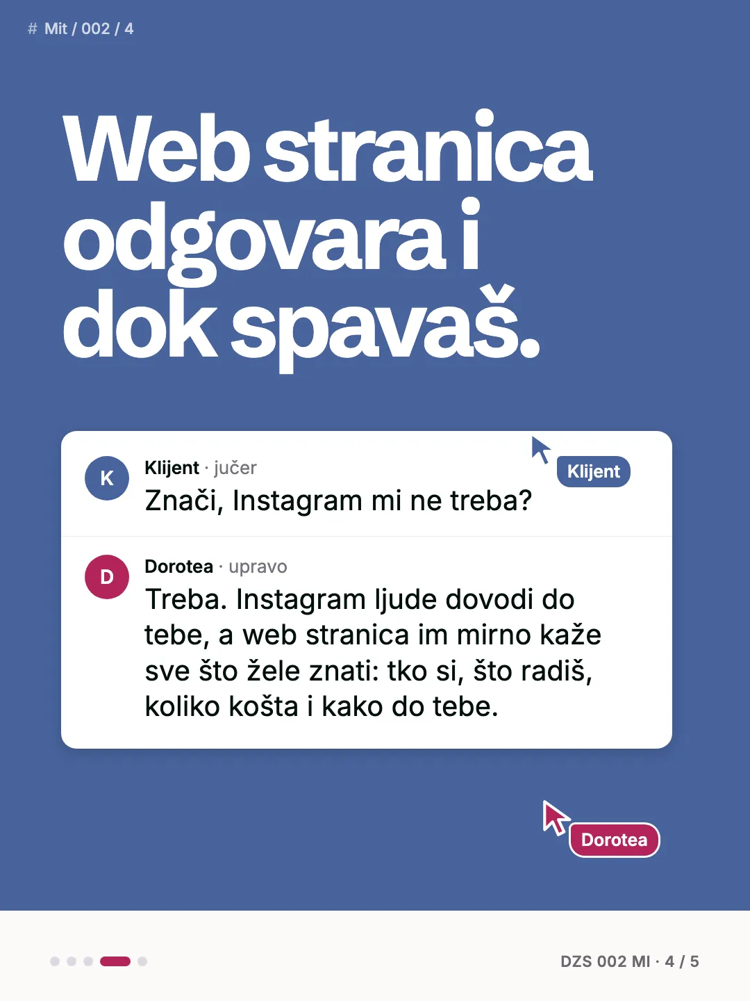 Web stranica odgovara i dok spavaš.