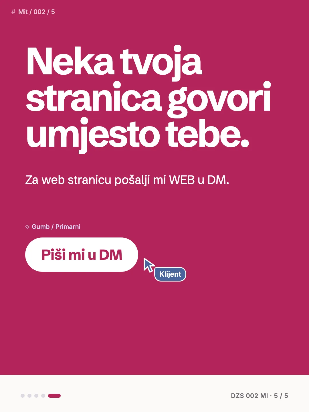 Neka tvoja stranica govori umjesto tebe.