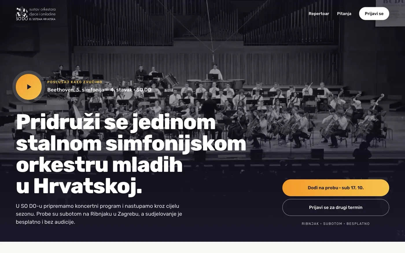 SO DO – El Sistema Hrvatska: naslovnica