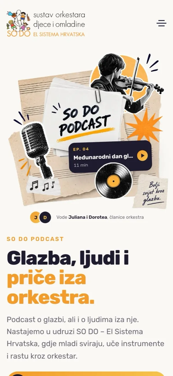 SO DO – El Sistema Hrvatska: podstranica na mobitelu